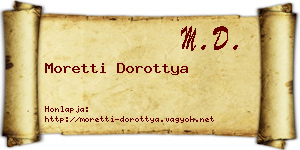 Moretti Dorottya névjegykártya